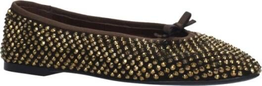 Lola Cruz Suede Rhinestone Ballerina