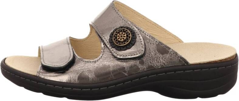 Longo Dames Leren Sleehak Sandalen