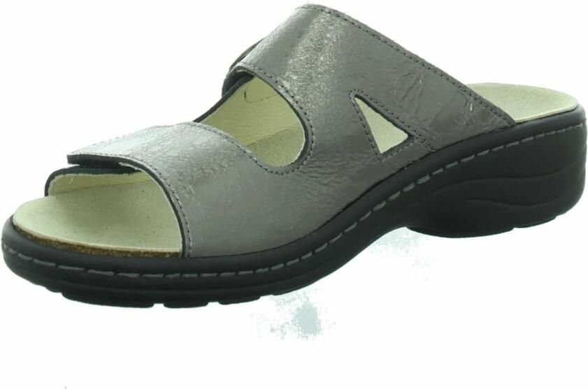 Longo 1006389 Dames Slipper Muiltje Donker Zilver - Foto 3