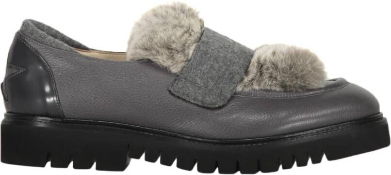 Lorena Antoniazzi Fur Leren Loafers - Foto 1