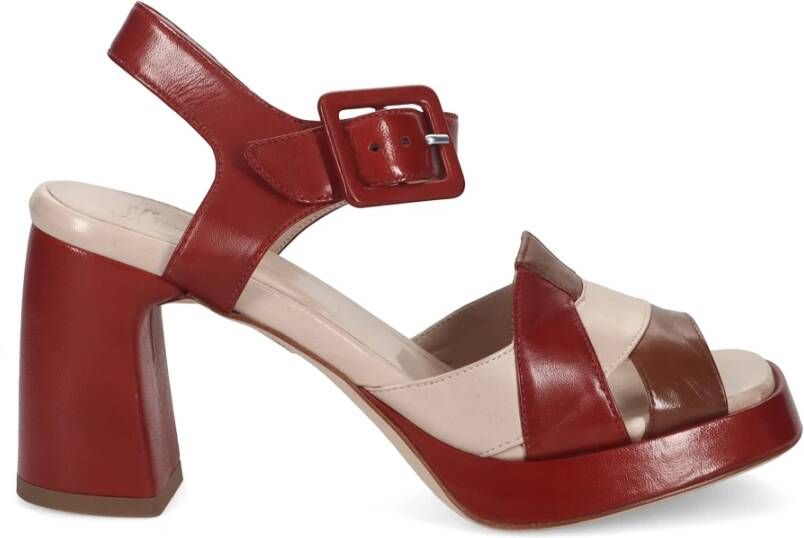 Lorenzo Masiero Rode leren sandalen