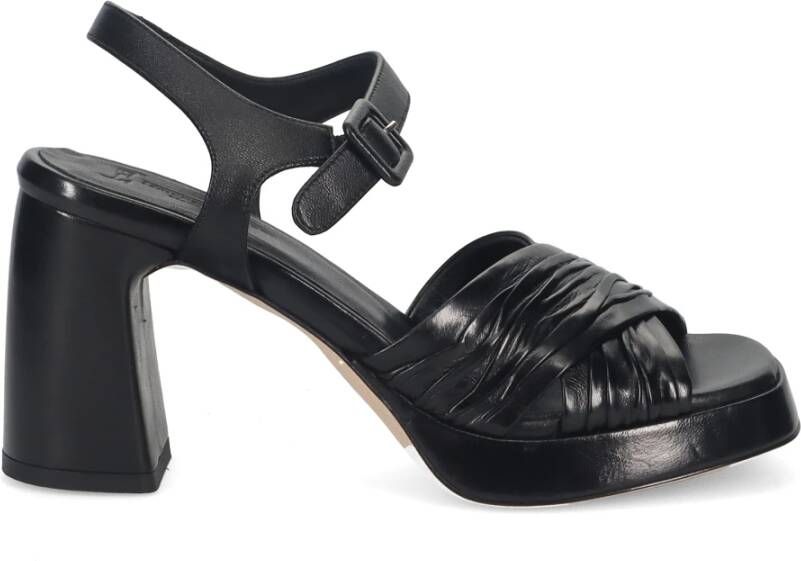 Lorenzo Masiero Zwarte Leren Sandaal