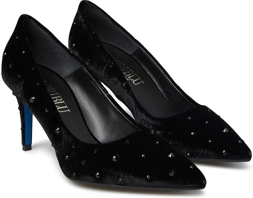 Loriblu Crystals versierde damast fluwelen pumps - Foto 3
