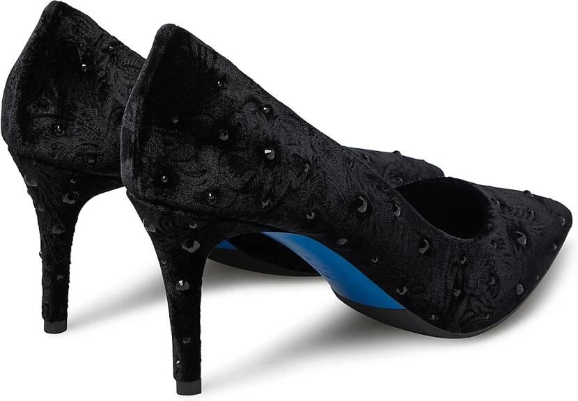Loriblu Crystals versierde damast fluwelen pumps - Foto 5