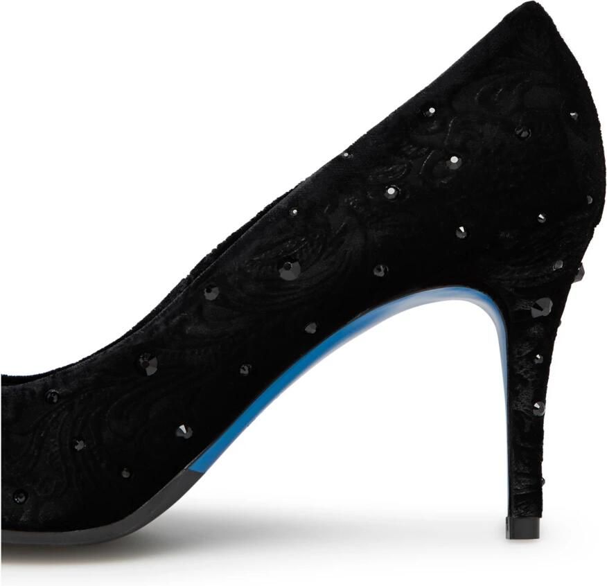 Loriblu Crystals versierde damast fluwelen pumps - Foto 2