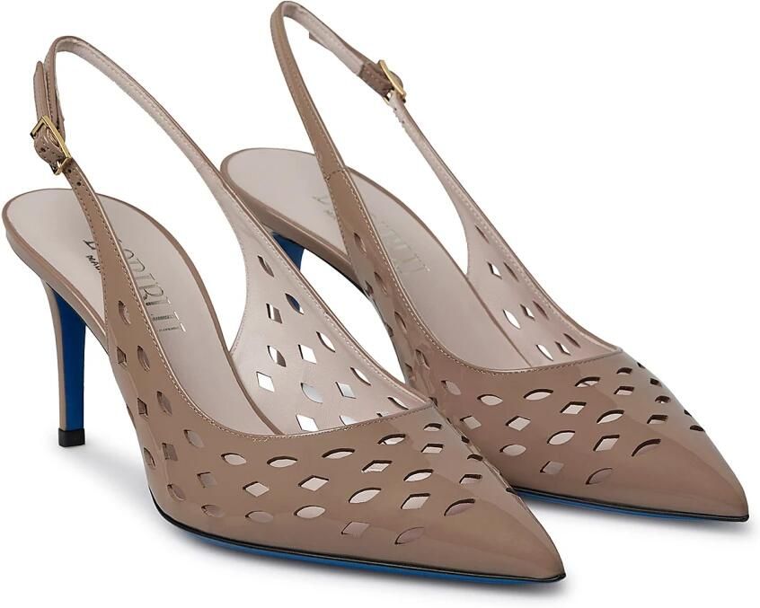 Loriblu Slingback in poederroze vernis met geometrische motieven - Foto 4