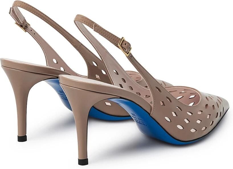 Loriblu Slingback in poederroze vernis met geometrische motieven - Foto 5