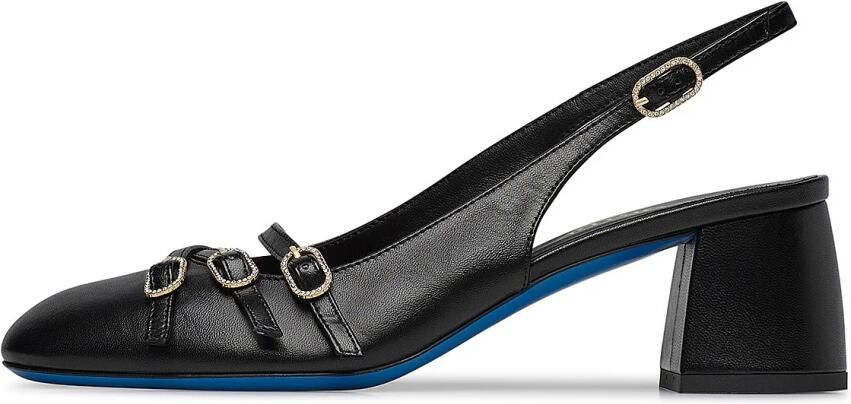 Loriblu Slingback in zwart nappaleer met bandjes