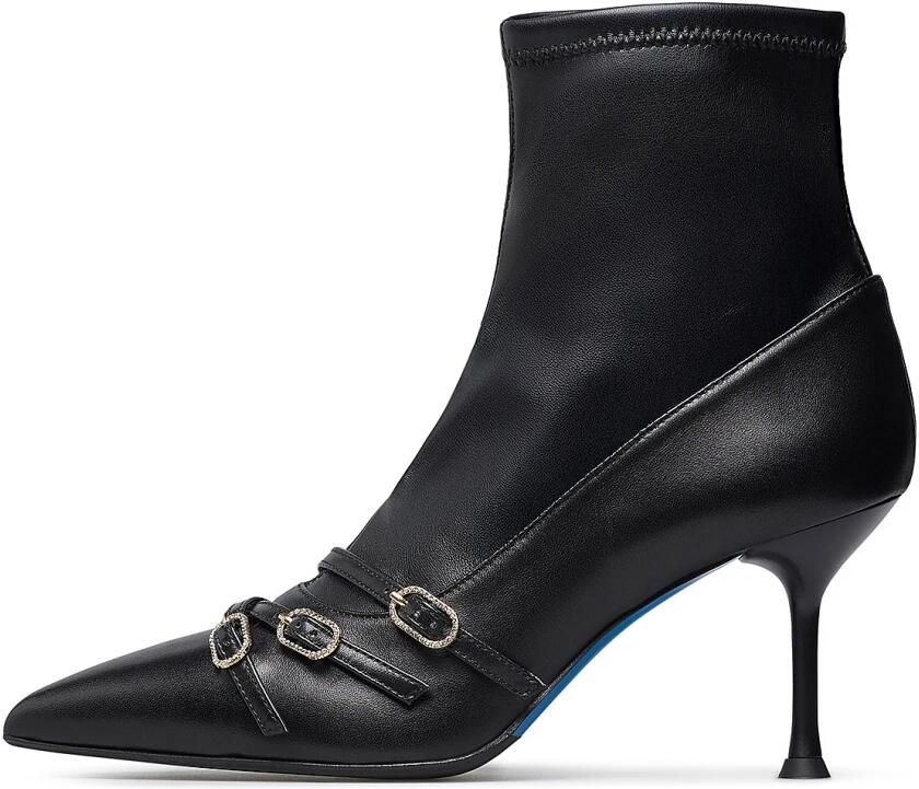 Loriblu Straped Nappa Leren Enkellaarsjes