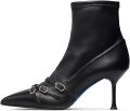 Loriblu Straped Nappa Leren Enkellaarsjes - Zwart