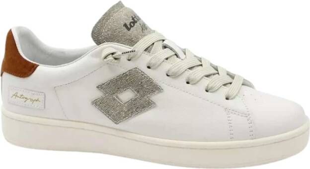 Lotto Gestreepte Handtekening Mode Sneakers White Heren