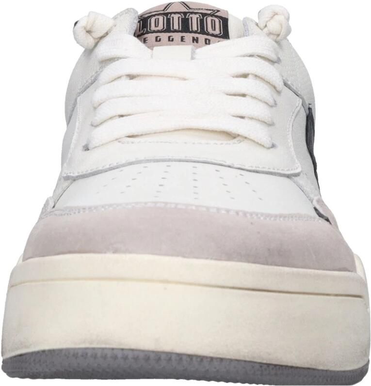 Lotto Witte Leren Sneakers met Suède Inzetstukken White Heren - Foto 2