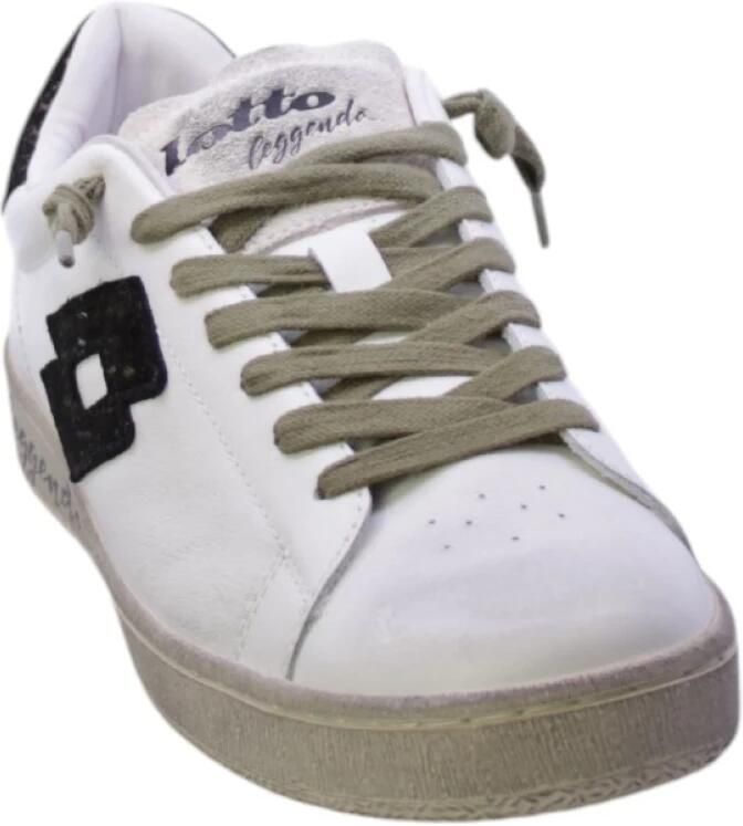 Lotto Witte leren sneakers met zwart suède - Foto 5