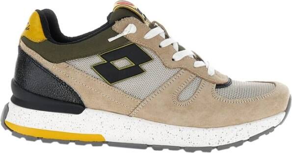 Lotto Tokyo Shibuya Beige Leren Sneakers
