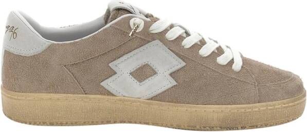 Lotto Vintage-geïnspireerde bruine leren sneakers