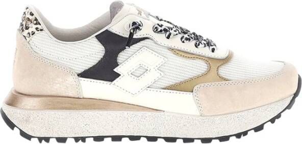Lotto Witte Leren Modieuze Sneakers