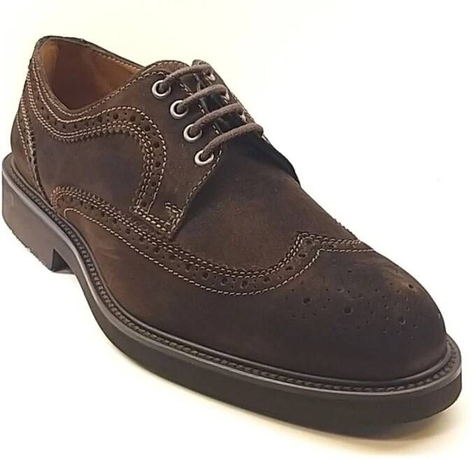 Lottusse Bruine Suède Blucher Schoen met Bloemdetail Brown Heren