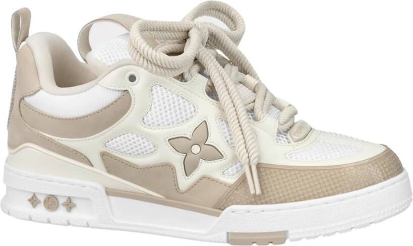 Louis Vuitton Beperkte Editie Skate Sneaker Beige Wit Multicolor Heren