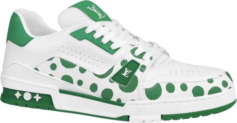 Louis Vuitton Beperkte Editie Yayoi Kusama Trainer Groen Multicolor Heren