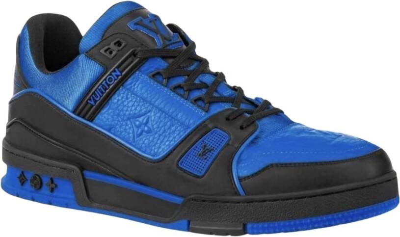 Louis Vuitton Beperkte Editie Zwart Blauwe Trainer Black Heren