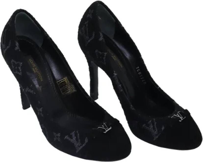 Louis Vuitton Vintage Pre-owned Canvas heels Black Dames
