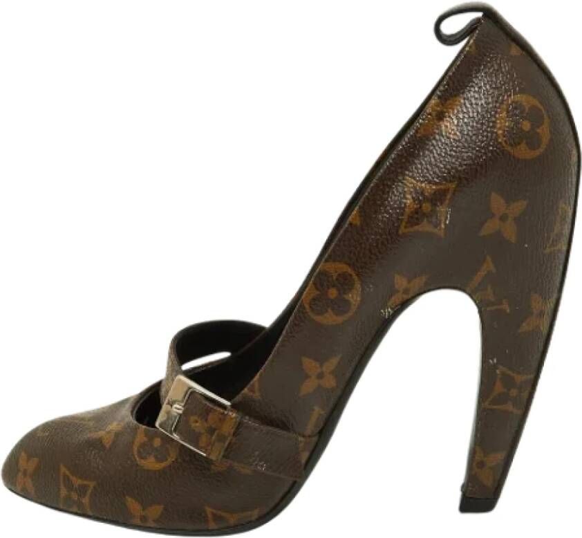 Louis Vuitton Vintage Pre-owned Canvas heels Brown Dames