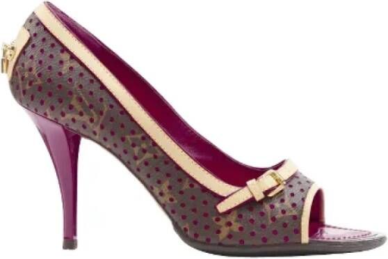 Louis Vuitton Vintage Pre-owned Canvas heels Purple Dames