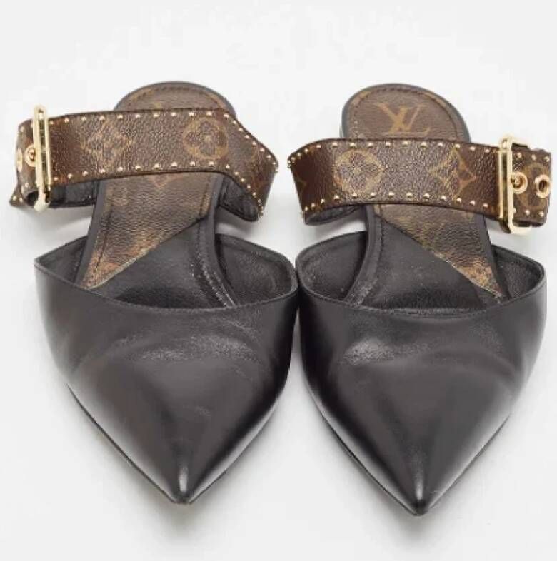 Louis Vuitton Vintage Pre-owned Canvas sandals Black Dames
