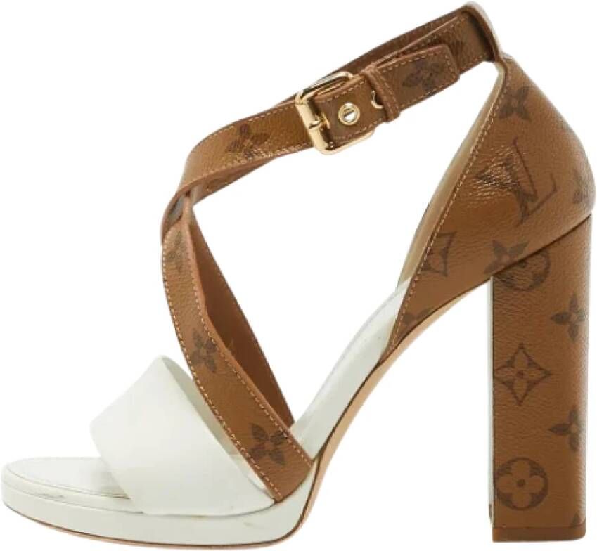 Louis Vuitton Vintage Pre-owned Canvas sandals Brown Dames