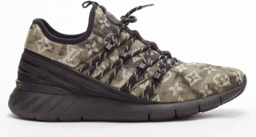 Louis Vuitton Vintage Pre-owned Denim sneakers Black Dames