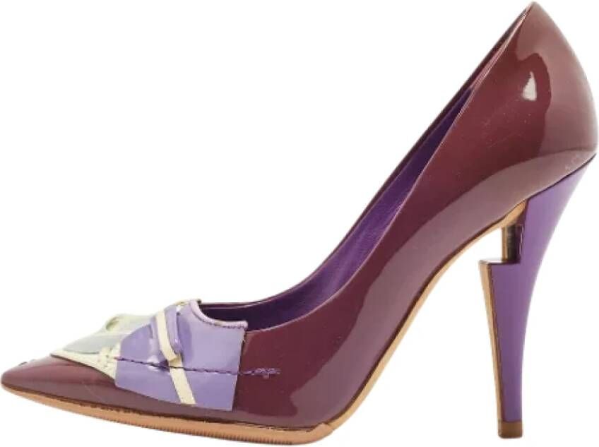 Louis Vuitton Vintage Pre-owned Fabric heels Purple Dames