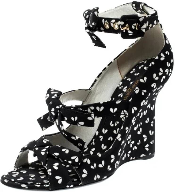 Louis Vuitton Vintage Pre-owned Fabric sandals Black Dames