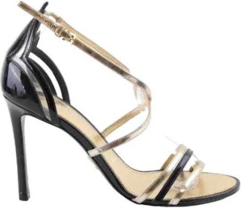 Louis Vuitton Vintage Pre-owned Fabric sandals Black Dames