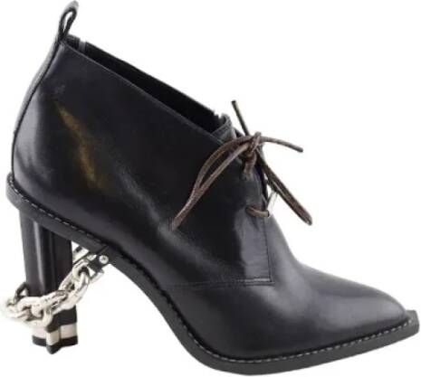 Louis Vuitton Vintage Pre-owned Leather boots Black Dames