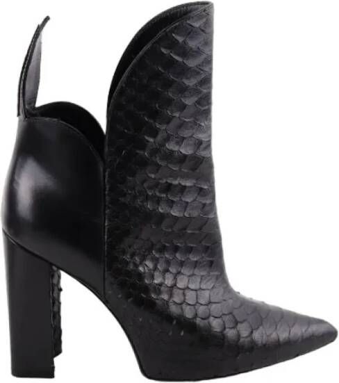 Louis Vuitton Vintage Pre-owned Leather boots Black Dames