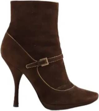 Louis Vuitton Vintage Pre-owned Leather boots Brown Dames