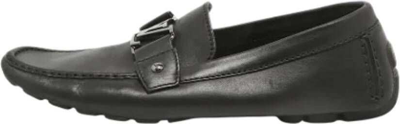Louis Vuitton Vintage Pre-owned Leather flats Black Heren