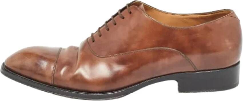 Louis Vuitton Vintage Pre-owned Leather flats Brown Heren