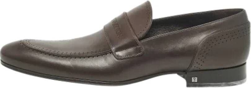 Louis Vuitton Vintage Pre-owned Leather flats Brown Heren