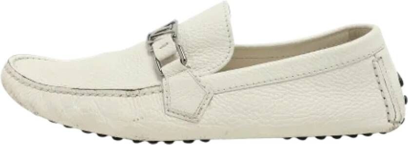 Louis Vuitton Vintage Pre-owned Leather flats White Heren