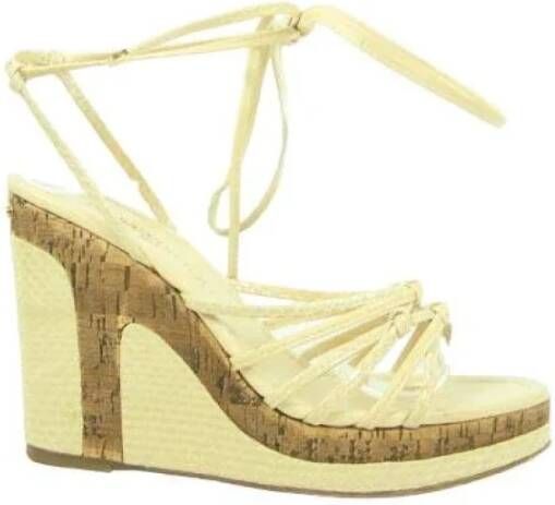 Louis Vuitton Vintage Pre-owned Leather heels Beige Dames