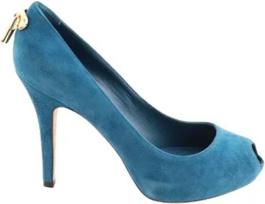 Louis Vuitton Vintage Pre-owned Leather heels Blue Dames