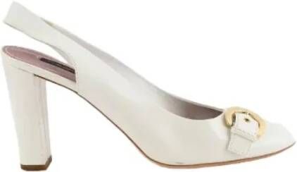 Louis Vuitton Vintage Pre-owned Leather heels White Dames