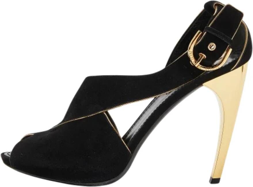 Louis Vuitton Vintage Pre-owned Leather sandals Black Dames