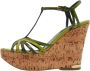 Louis Vuitton Vintage Pre-owned Leather sandals Green Dames - Thumbnail 1