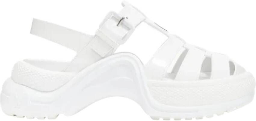 Louis Vuitton Vintage Pre-owned Leather sandals White Dames