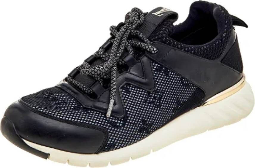 Louis Vuitton Vintage Pre-owned Leather sneakers Black Dames