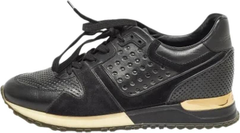 Louis Vuitton Vintage Pre-owned Leather sneakers Black Dames