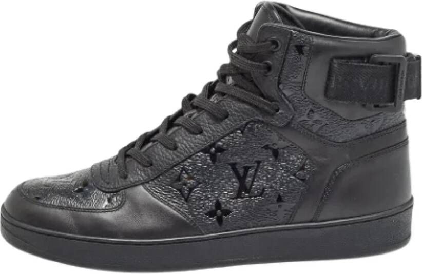 Louis Vuitton Vintage Pre-owned Leather sneakers Black Heren