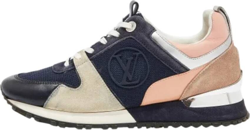 Louis Vuitton Vintage Pre-owned Leather sneakers Blue Dames